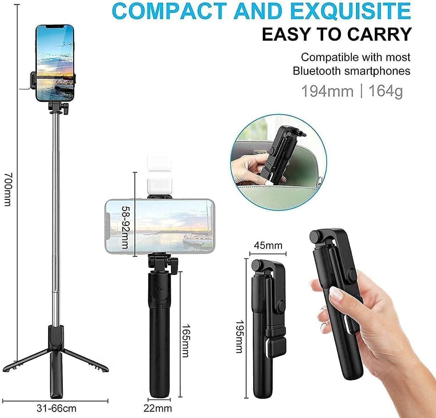 Flash 3-in-1 Selfie Stick Tripod